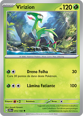 Virizion (015/159) - Carta Avulsa Pokemon