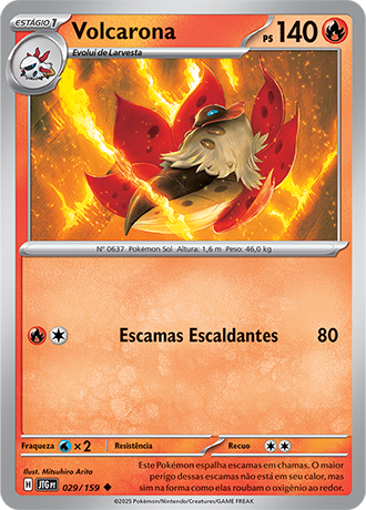 Volcarona (029/159) - Carta Avulsa Pokemon