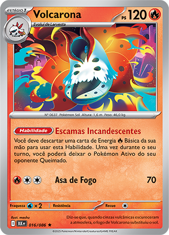 Volcarona (016/086) FOIL - Carta Avulsa Pokemon
