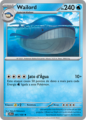 Wailord (041/159) REV FOIL - Carta Avulsa Pokemon