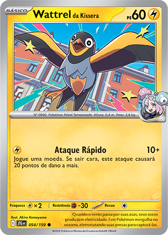 Wattrel da Kissera / Iono's Wattrel (054/159) - Carta Avulsa Pokemon