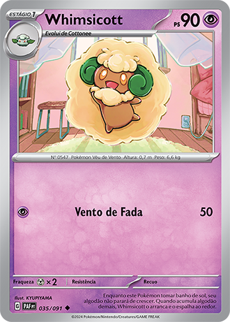 Whimsicott (035/091) REV FOIL - Carta Avulsa Pokemon