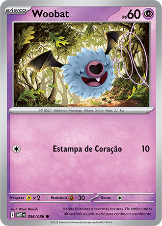 Woobat (036/086) REV FOIL - Carta Avulsa Pokemon