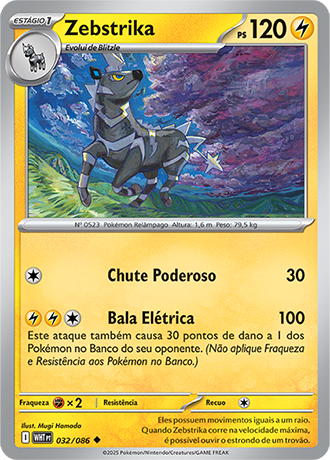 Zebstrika (032/086) - Carta Avulsa Pokemon