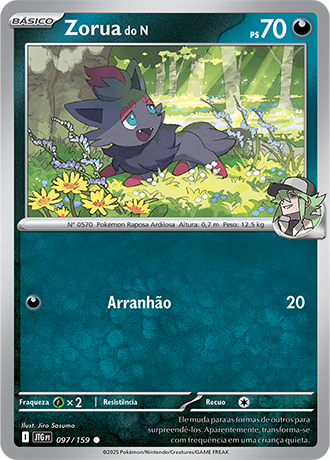Zorua do N / N's Zorua (097/159) - carta Avulsa Pokemon