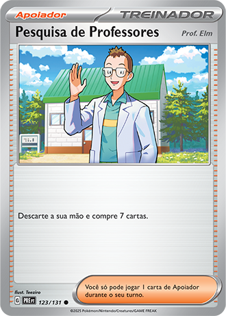 Pesquisa de Professores: Prof. Elm Professor's / Research: Professor Elm (123/131) - Carta Avulsa Pokemon