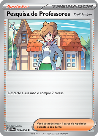 Pesquisa de Professores: Prof. Juniper / Professor's Research: Professor Juniper (085/086) - Carta Avulsa Pokemon