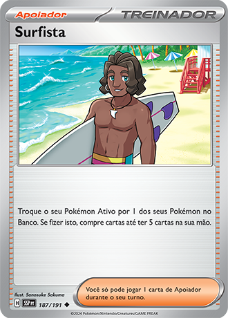 Surfista / Surfer (187/191) - Carta Avulsa Pokemon