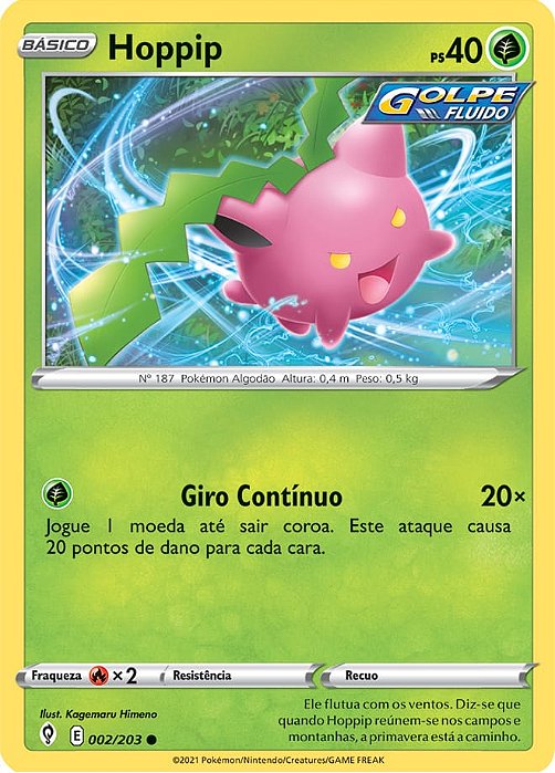 Hoppip (2/203) REV FOIL- Carta Avulsa Pokemon