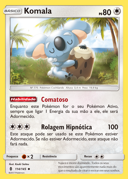 Komala (114/145) REV FOIL - Carta Avulsa Pokemon