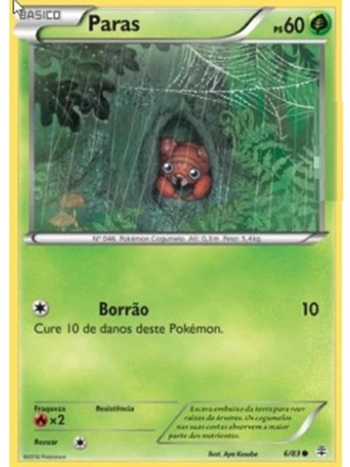 Paras (6/83) - Carta Avulsa Pokemon