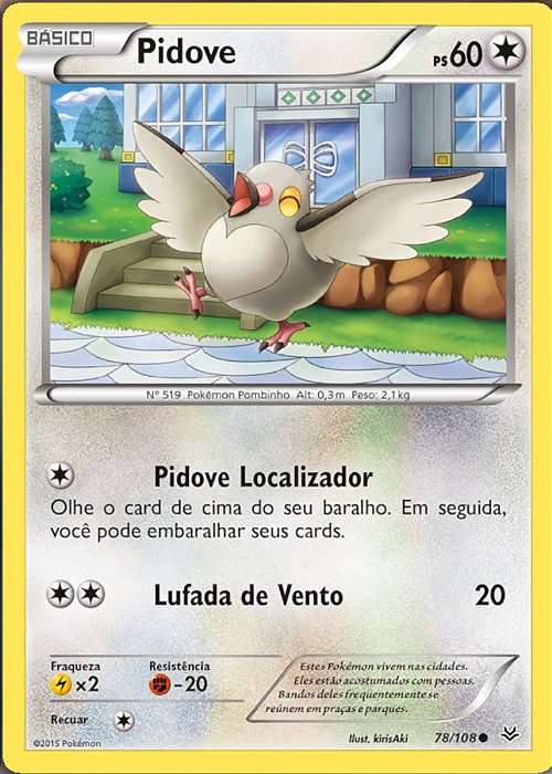 Pidove (78/108) - Carta Avulsa Pokemon