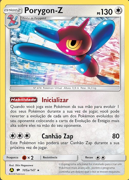 Porygon-Z (105a/147) FOIL - Carta Avulsa Pokemon