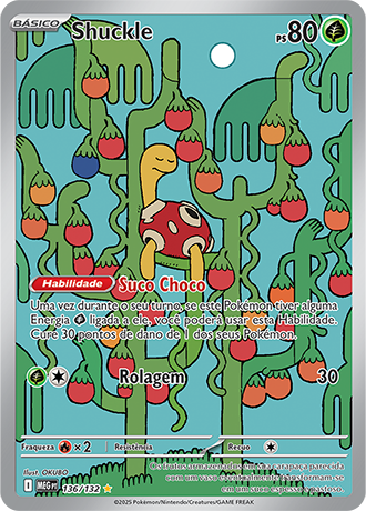 Shuckle (136/132) FOIL - Carta Avulsa Pokemon