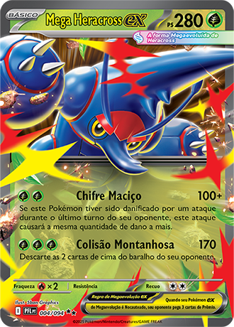 Mega Heracross ex (004/094) - Carta Avulsa Pokemon