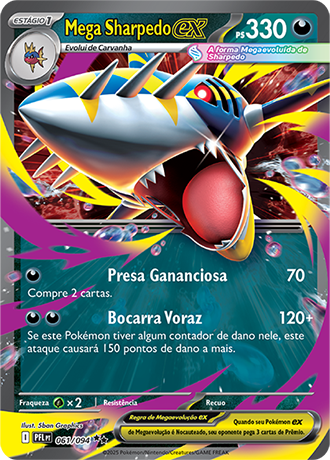Mega Sharpedo ex (061/094) - Carta Avulsa Pokemon