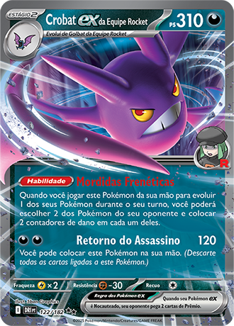 Crobat ex da Equipe Rocket / Team Rocket's Crobat ex (122/182) - Carta Avulsa Pokemon