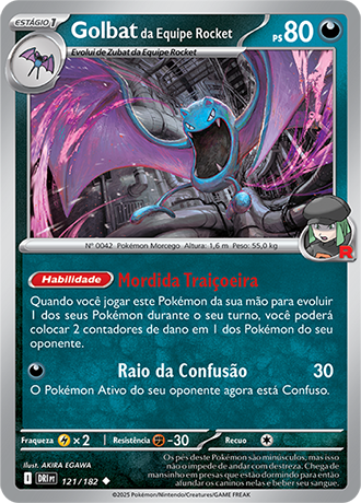 Golbat da Equipe Rocket / Team Rocket's Golbat (121/182) - Carta Avulsa Pokemon