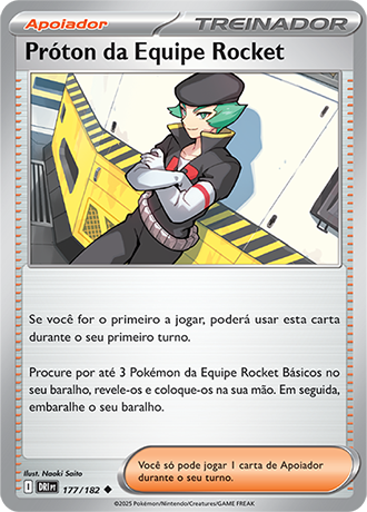 Próton da Equipe Rocket / Team Rocket's Proton (177/182) - Carta Avulsa Pokemon