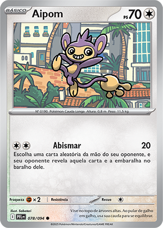 Aipom (078/094) - Carta Avulsa Pokemon