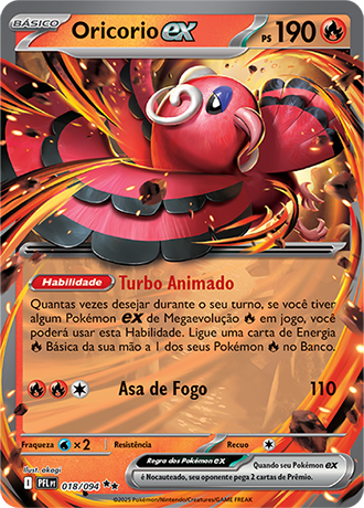 Oricorio ex (018/094) - Carta Avulsa Pokemon