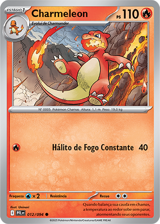 Charmeleon (012/094) REV FOIL - Carta Avulsa Pokemon