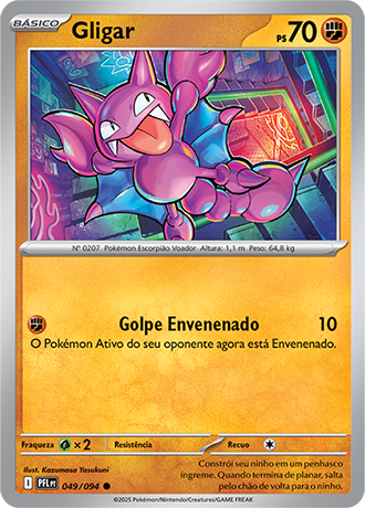 Gligar (049/094) REV FOIL - Carta Avulsa Pokemon