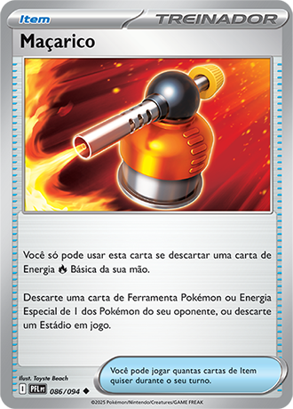 Maçarico / Blowtorch (086/094) - Carta Avulsa Pokemon