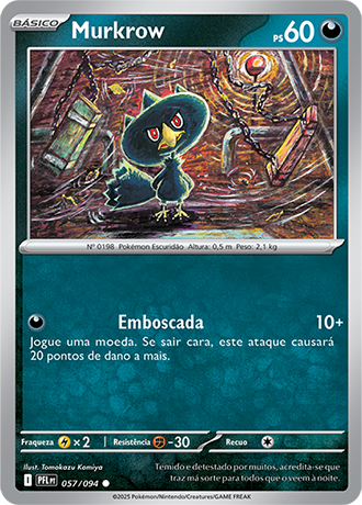 Murkrow (057/094) REV FOIL - Carta Avulsa Pokemon