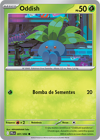 Oddish (001/094) REV FOIL - Carta Avulsa Pokemon