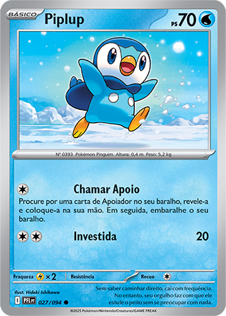 Piplup (027/094) REV FOIL - Carta Avulsa Pokemon