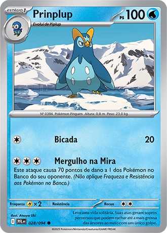 Prinplup (028/094) REV FOIL - Carta Avulsa Pokemon