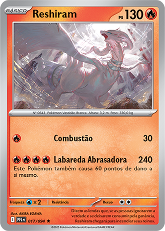 Reshiram (017/094) FOIL - Carta Avulsa Pokemon