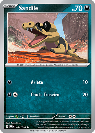 DUPLICADO - Sandile (057/086) - Carta Avulsa Pokemon
