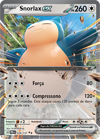 Snorlax ex (076/131) - Carta Avulsa Pokemon