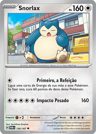 Snorlax (136/167) REV FOIL - Carta Avulsa Pokemon