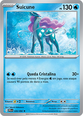Suicune (026/094) - Carta Avulsa Pokemon