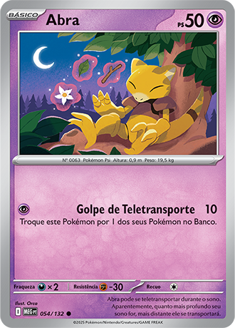 Abra (054/132) - Carta Avulsa Pokemon