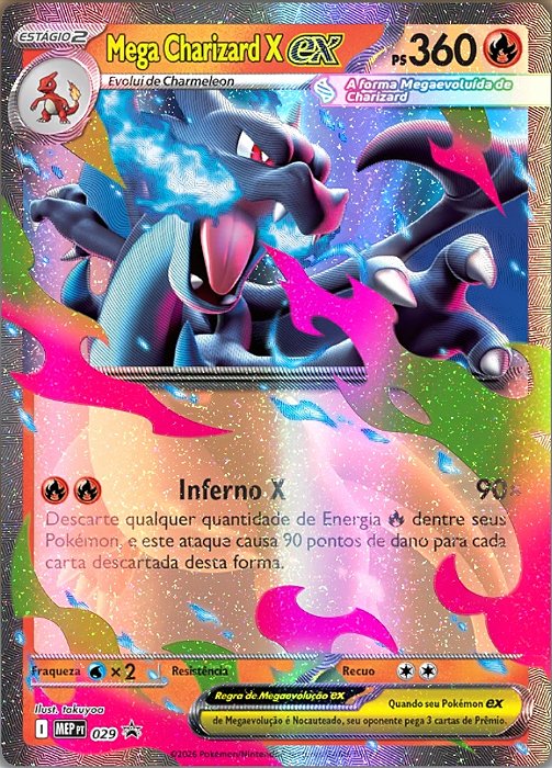 Mega Charizard X ex (MEP029) - Carta Avulsa Pokemon