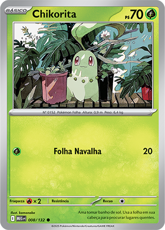 Chikorita (008/132) - Carta Avulsa Pokemon