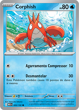 Corphish (033/132) - Carta Avulsa Pokemon