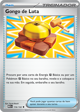 Gongo de Luta / Fighting Gong (116/132) REV FOIL - Carta Avulsa Pokemon