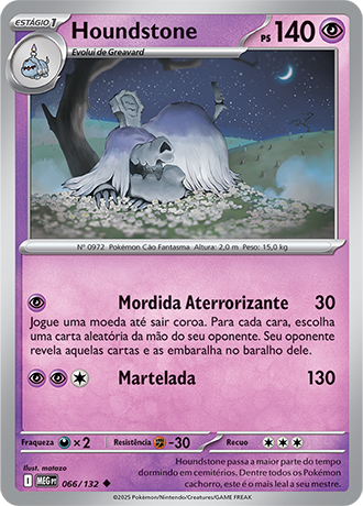 Houndstone (066/132) - Carta Avulsa Pokemon