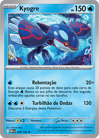 Kyogre (034/132) FOIL - Carta Avulsa Pokemon