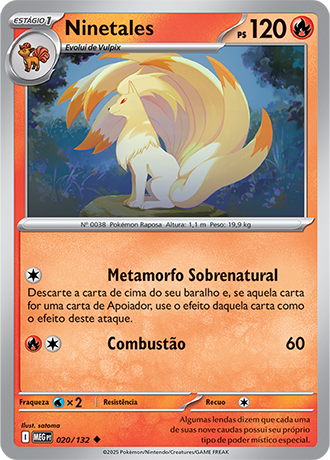 Ninetales (020/132) - Carta Avulsa Pokemon