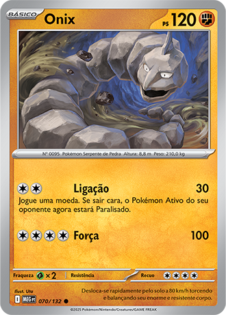 Onix (070/132) - Carta Avulsa Pokemon