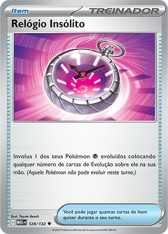Relógio Insólito / Strange Timepiece (128/132) - Carta Avulsa Pokemon