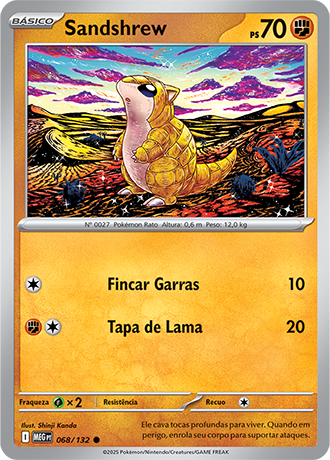 Sandshrew (068/132) - Carta Avulsa Pokemon