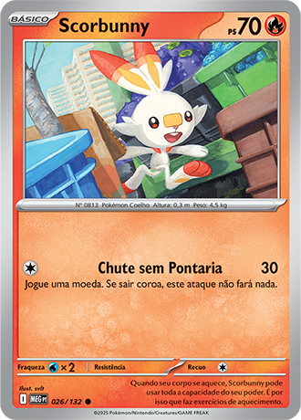 Scorbunny (026/132) - Carta Avulsa Pokemon
