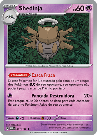 Shedinja (061/132) - Carta Avulsa Pokemon